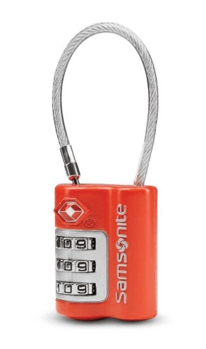 Travel Sentry 3 Dial TSA Cable Lock Red