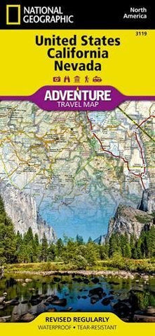 California & Nevada Travel Map