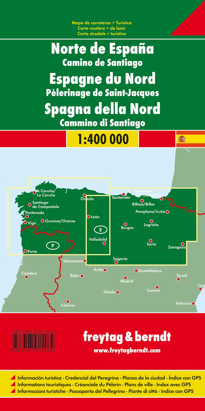 Spain North / Way of St. James Travel Map