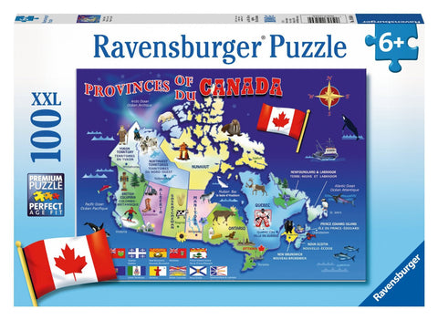 Provinces of Canada Puzzle 100 pc