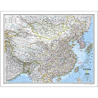 China Classic Wall Map 24" X 30"