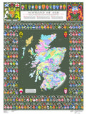 Scotland Of Old Clans Map