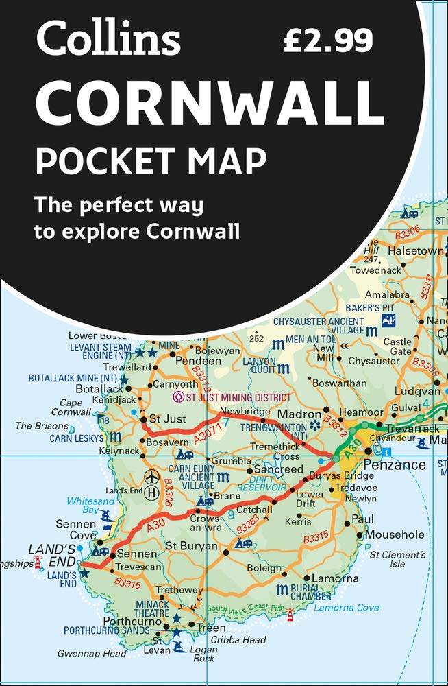 Cornwall Collins Pocket Map