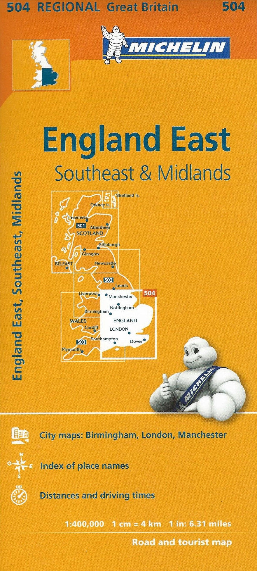 East England, Southeast & Midlands  Michelin Map 504
