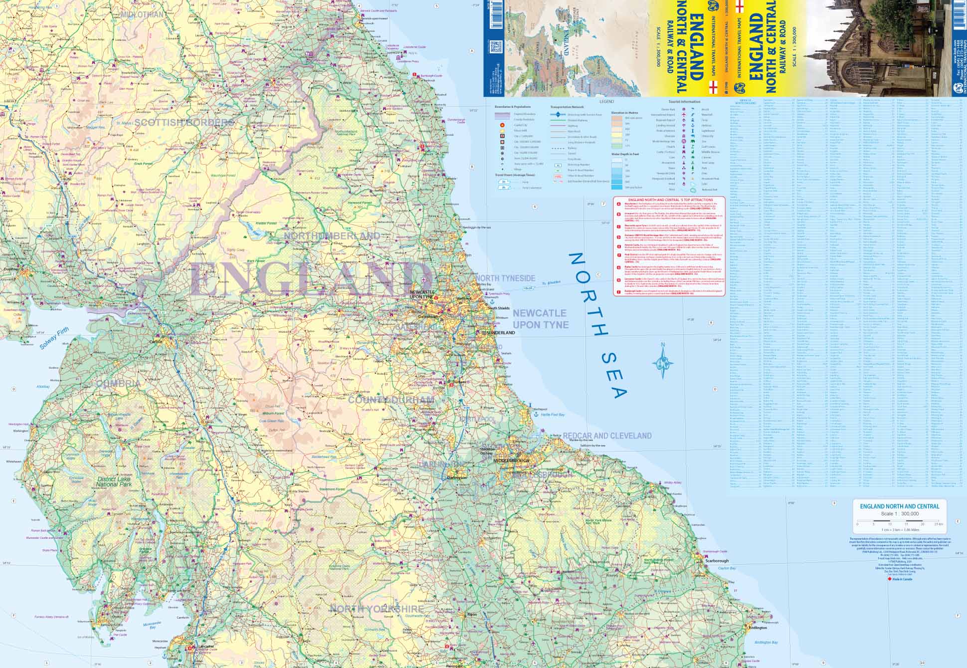 England North & Central ITM Travel Map 1e
