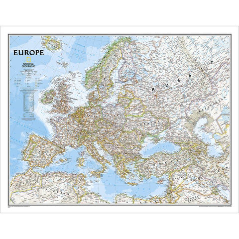 Europe Classic Wall Map 30" x 24"