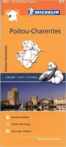 Poitou-Charentes Michelin Map 521