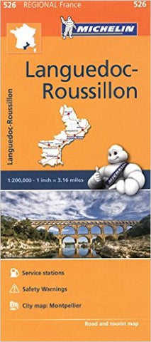 Languedoc-Rousillon Michelin Map 526