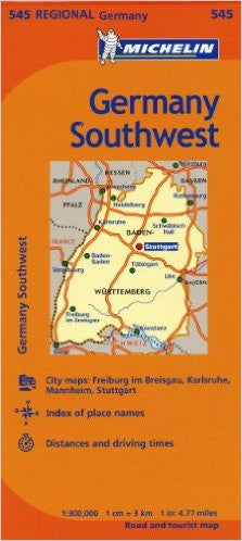 Germany Southwest Michelin Map 545