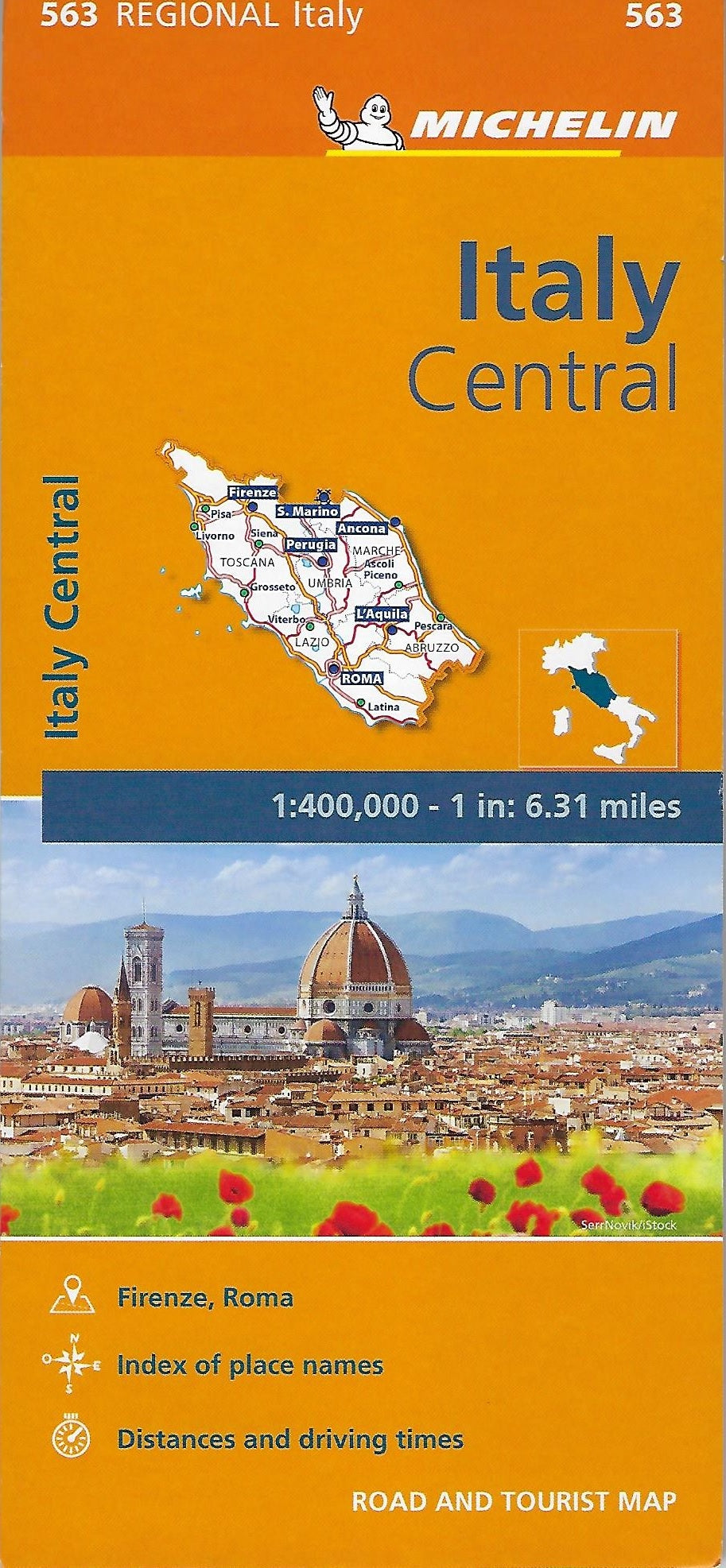 Italy Central Michelin Map 563