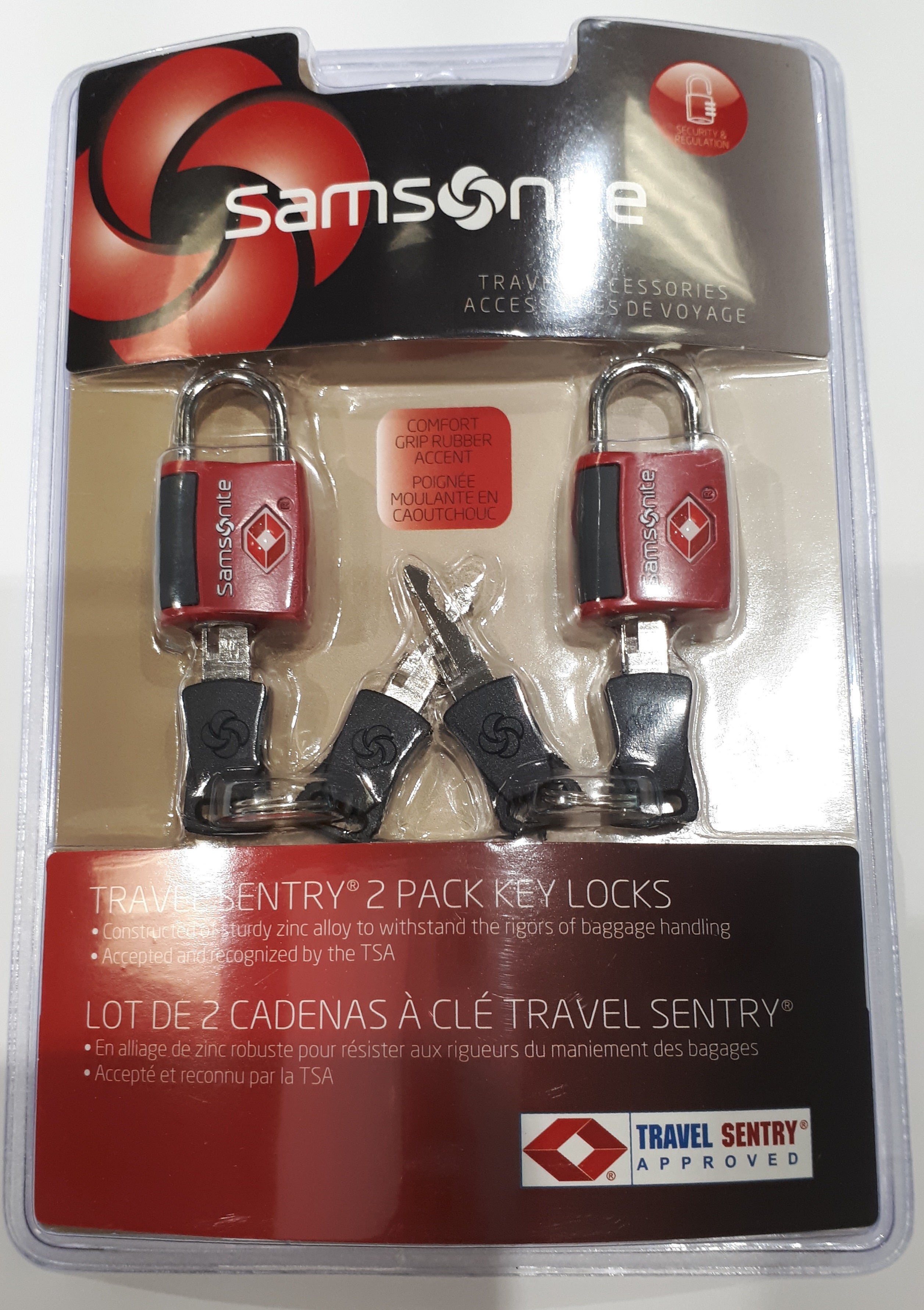 Travel Sentry Key Lock 2 Pack: Red