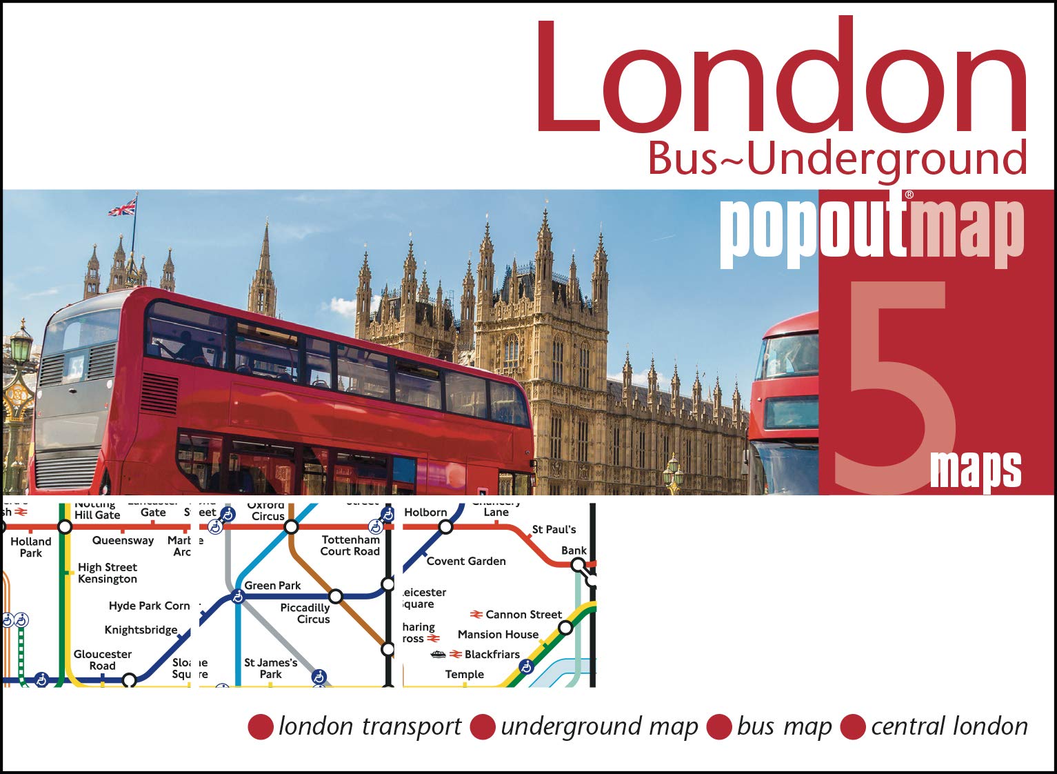 London Bus ~ Underground Popout Map