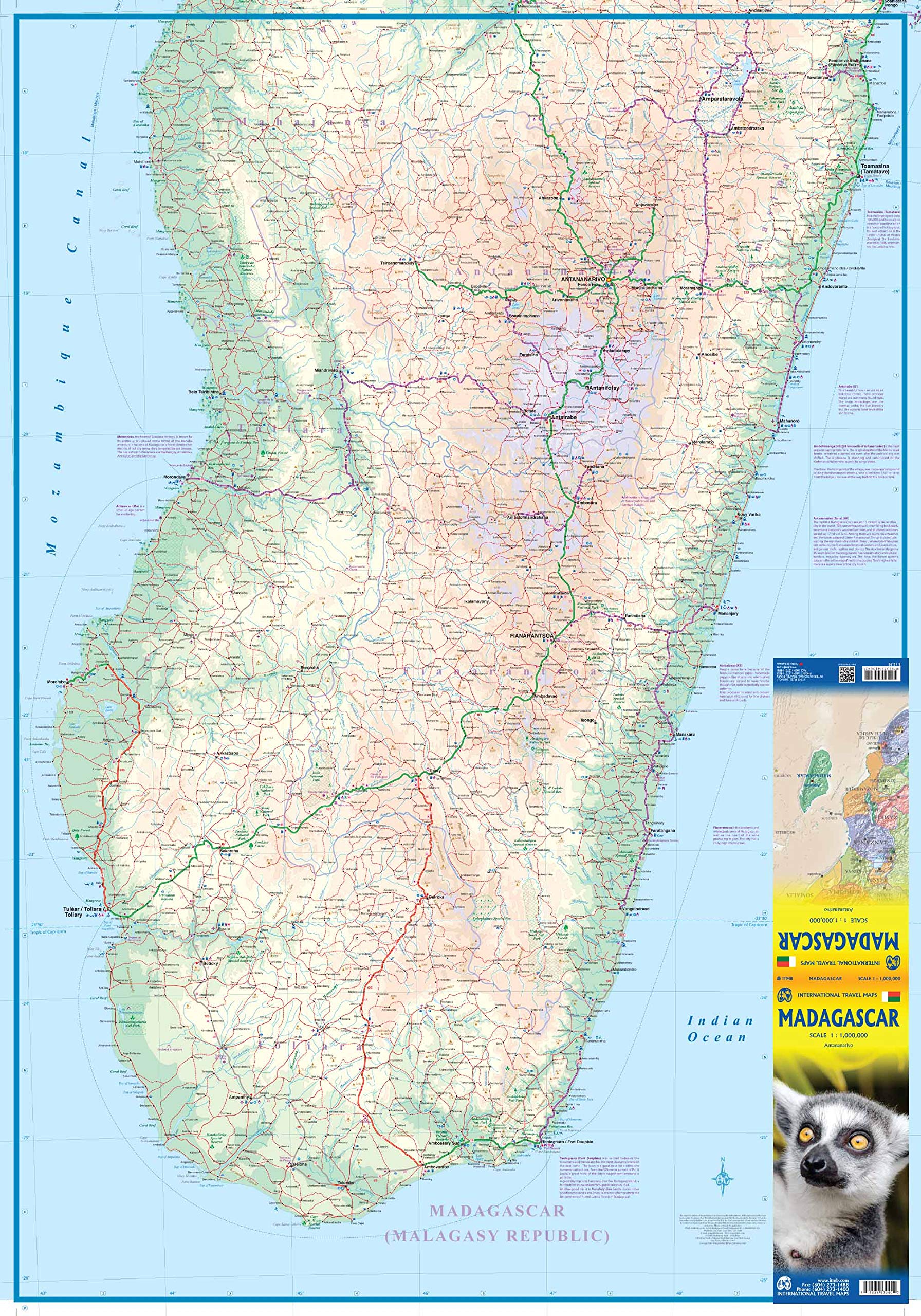 Madagascar  ITM Travel Map 6e