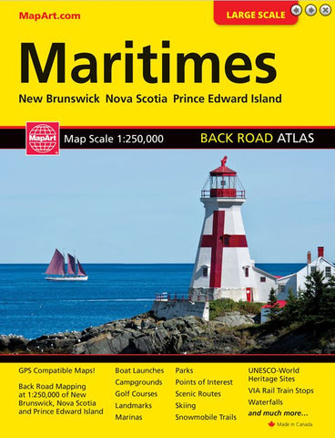 Maritimes Road Atlas MapArt