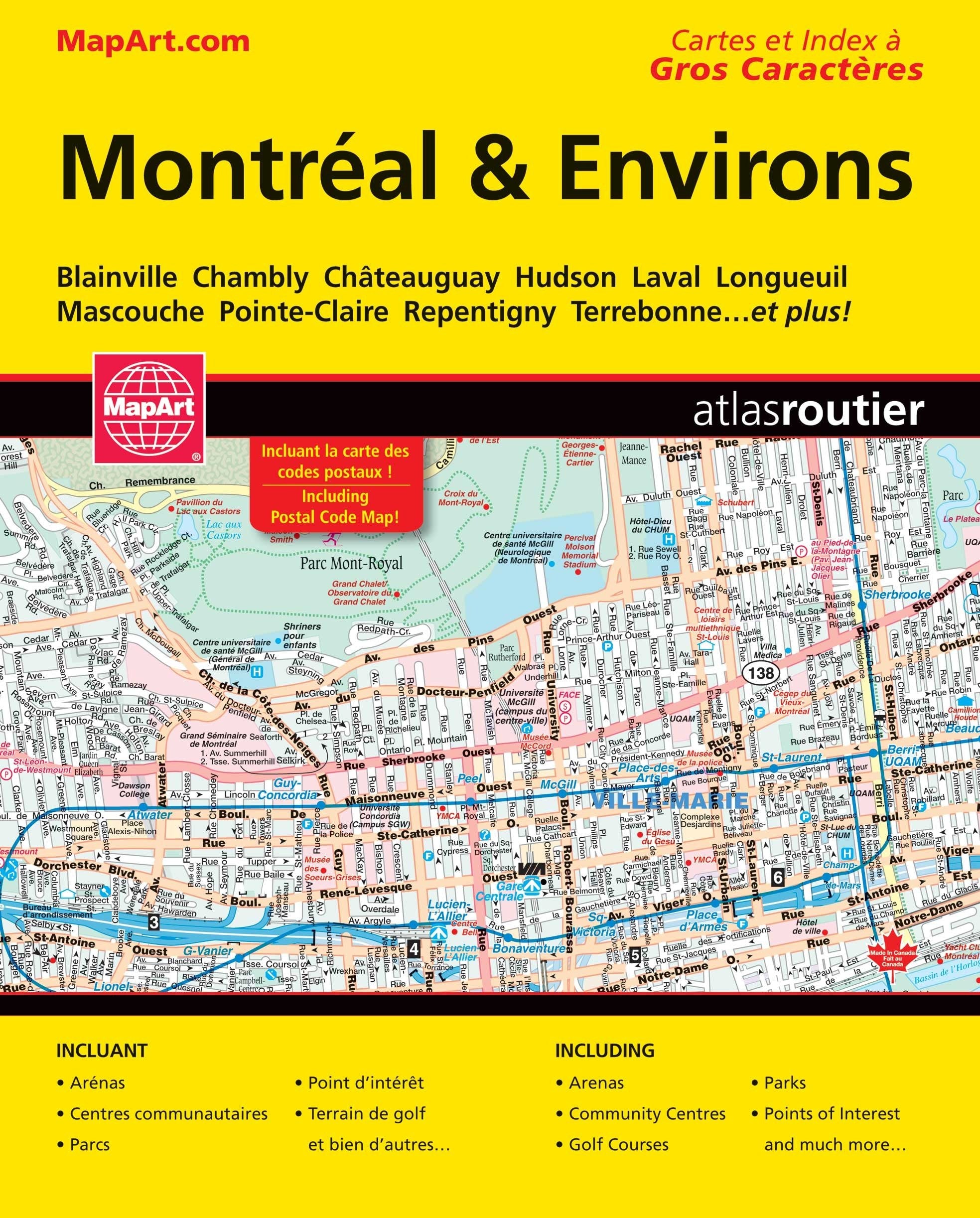 Montreal & Environs  MapArt Road Atlas