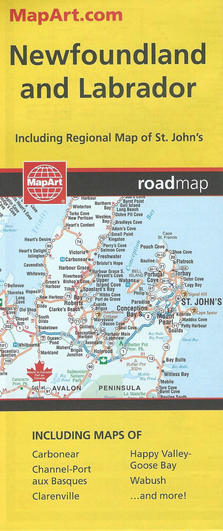 Newfoundland & Labrador MapArt Map