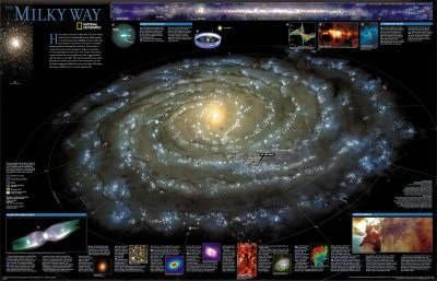 NG The Milky Way Wall Map