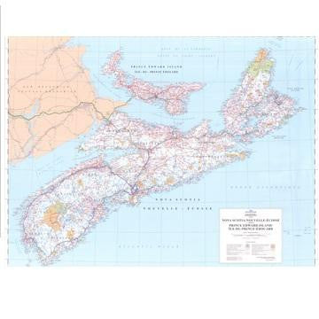 Nova Scotia & PEI Wall Map 48" x 36"