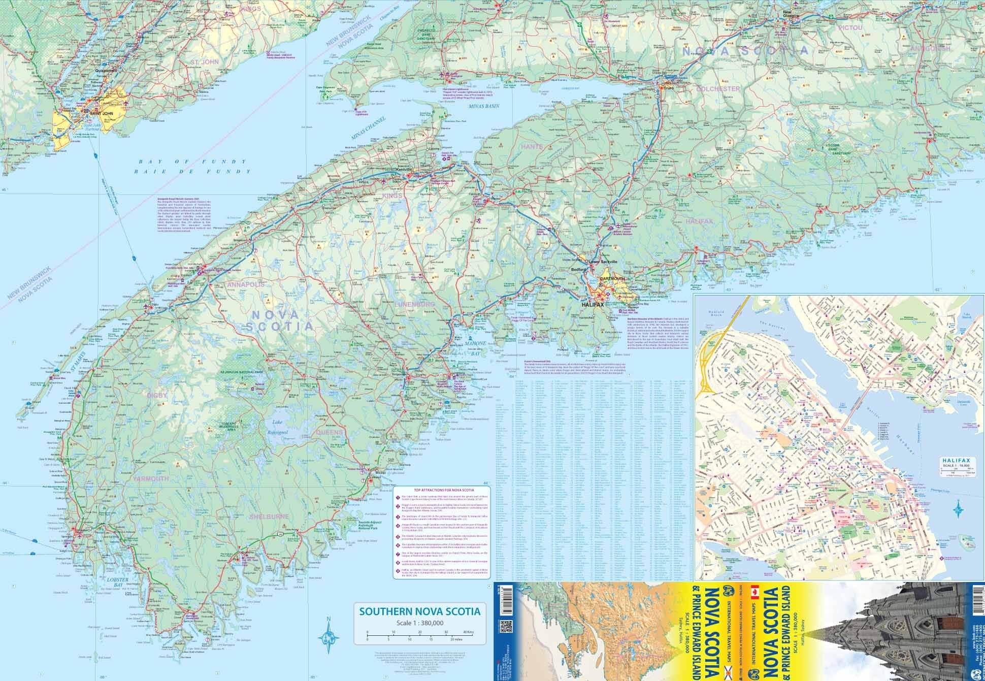 Nova Scotia & PEI  ITM Travel Map 4e
