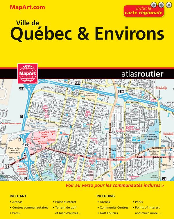Quebec & Environs MapArt Street Atlas