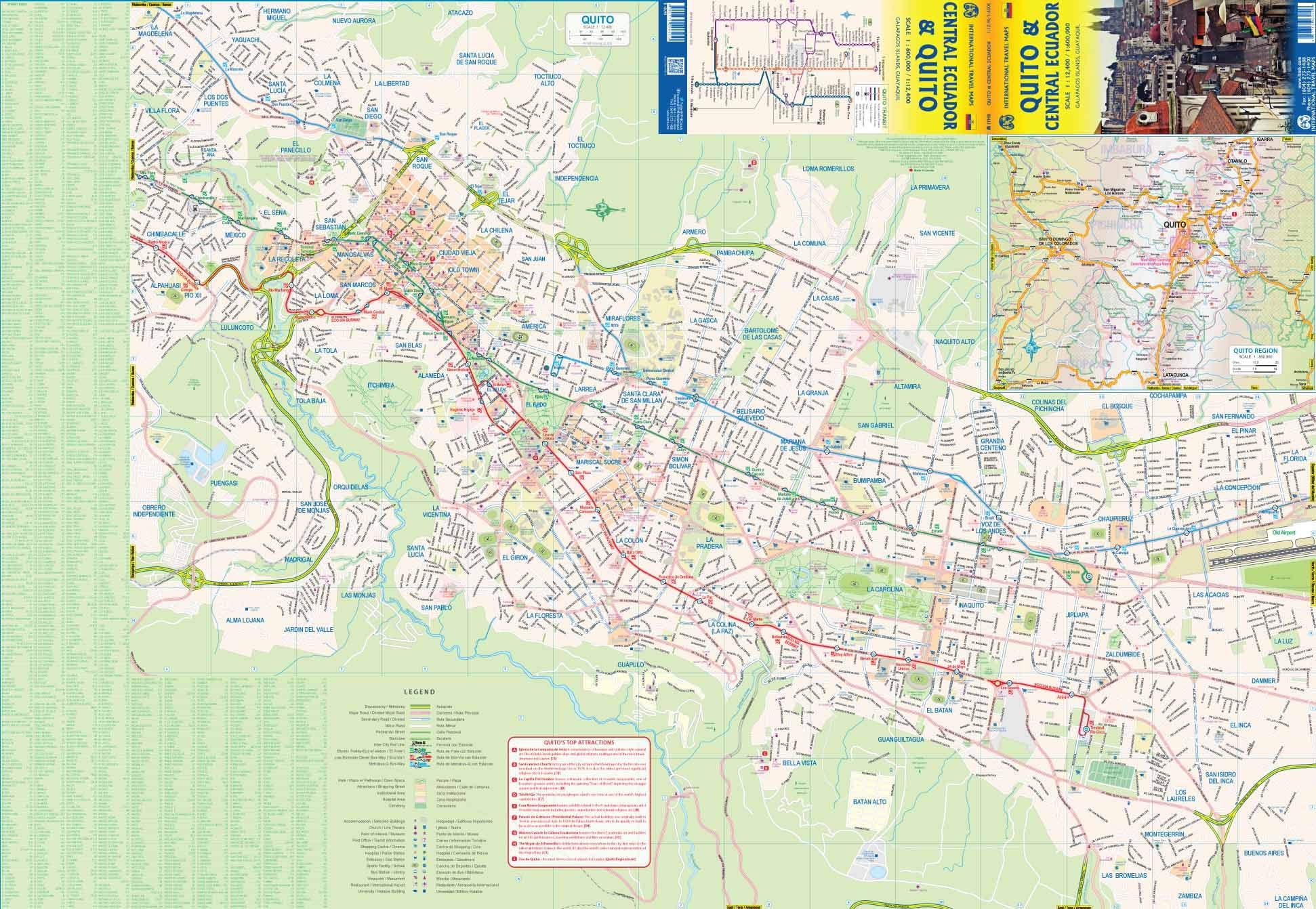 Quito & Ecuador Central ITM Map 4e