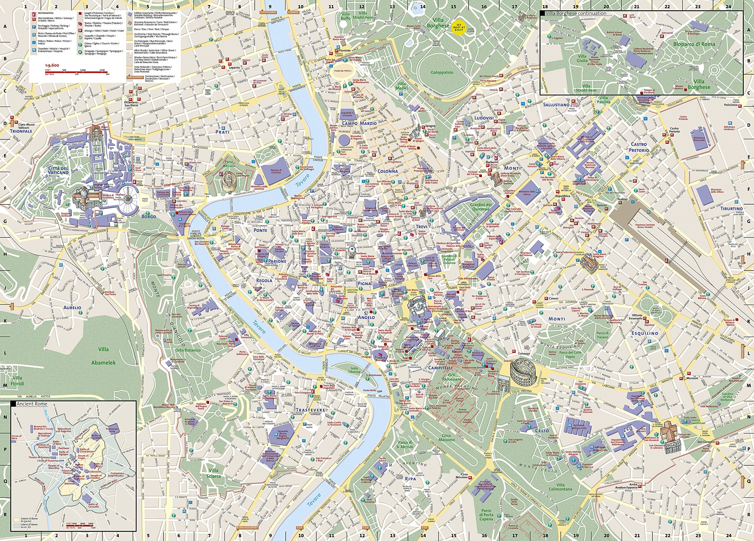 Rome Destination City Map