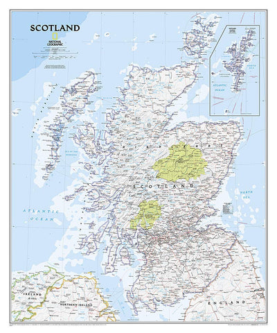 Scotland Classic Wall Map 30" X 36"
