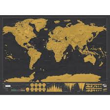 Scratch Off Deluxe World Map Traveler's Edition 16.5" x 12"