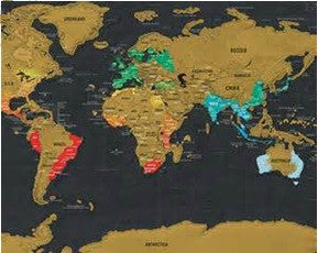 Scratch Off Deluxe World Map 32" x 23"