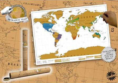 Scratch Off World Map 32" x 23"
