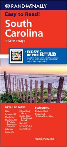 South Carolina Rand McNally State Map
