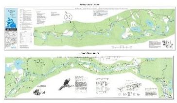 St. Mary's River (Part C + D). Canoe/Kayak Map
