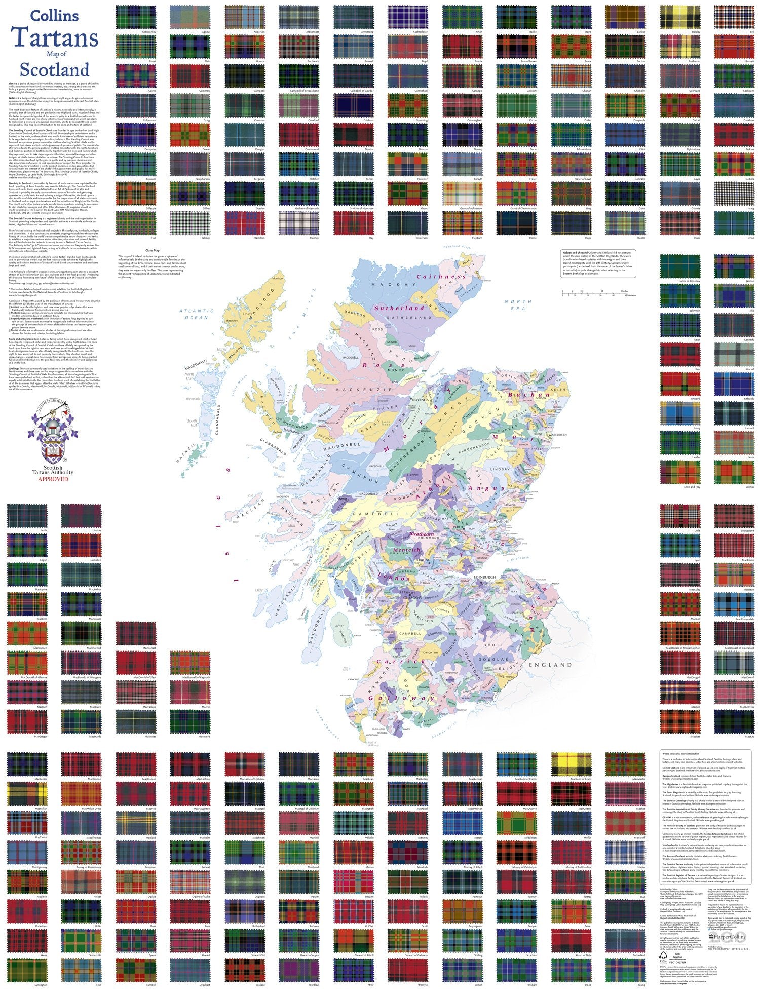 Tartan Map of Scotland