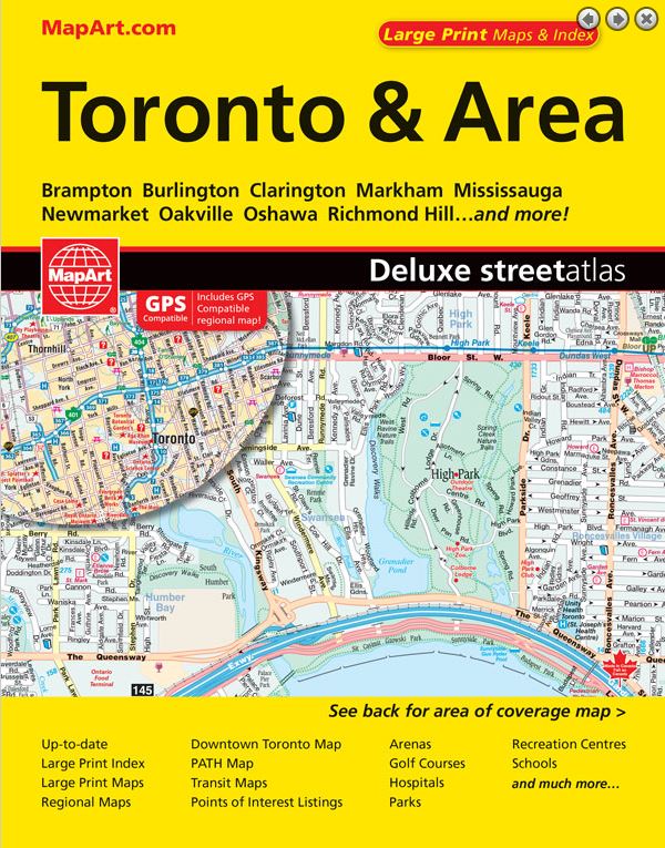 Toronto & Area MapArt Street Atlas