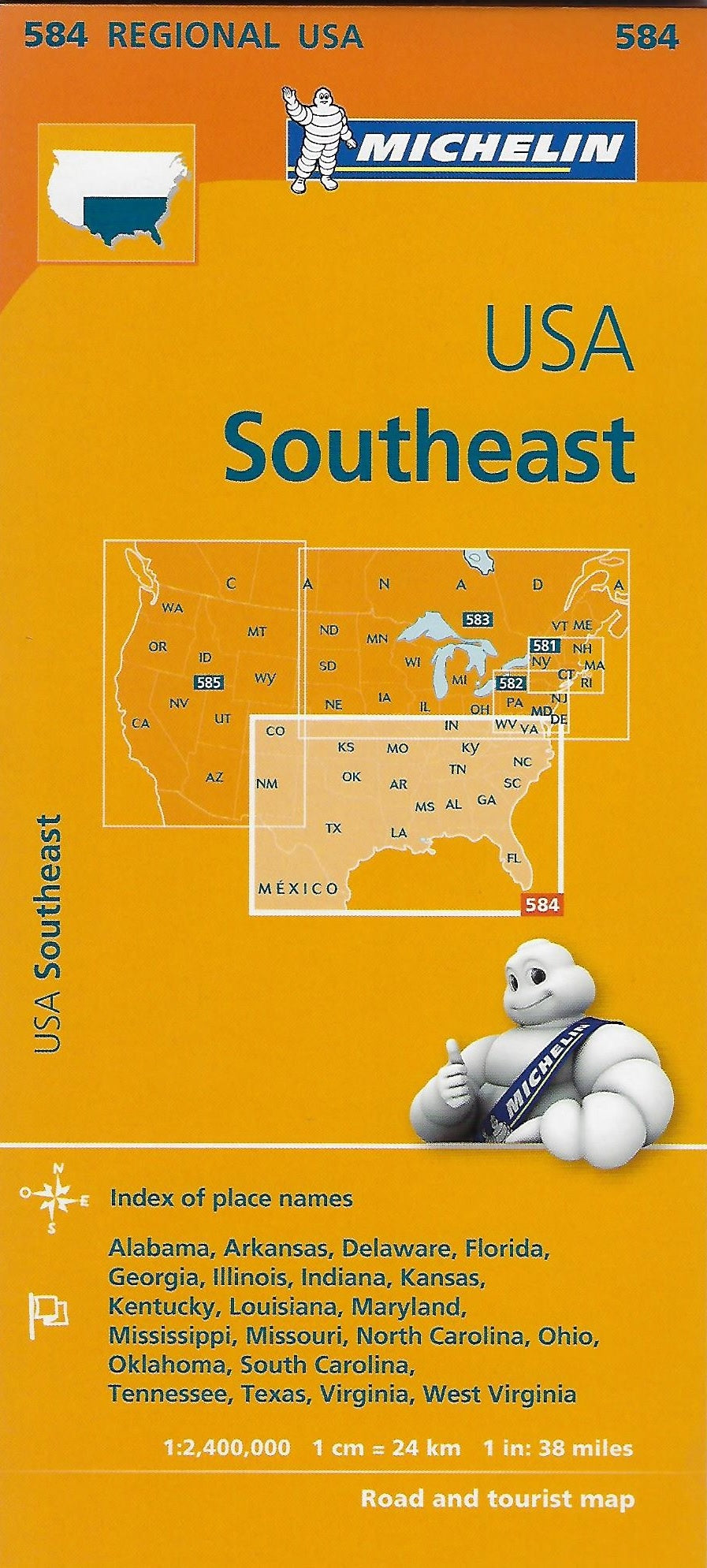 USA Southeast Michelin Map 584
