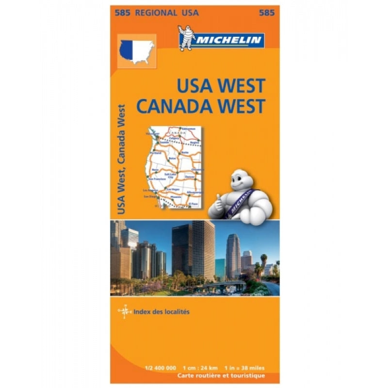 USA West, Canada West Michelin Map 585