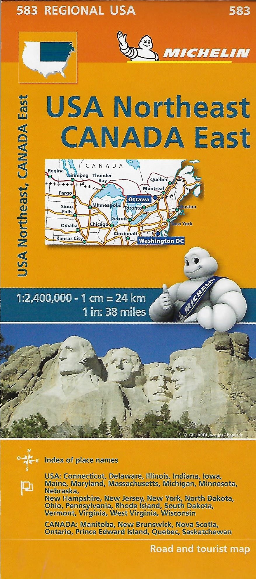 USA Northeast, Canada East Michelin Map 583