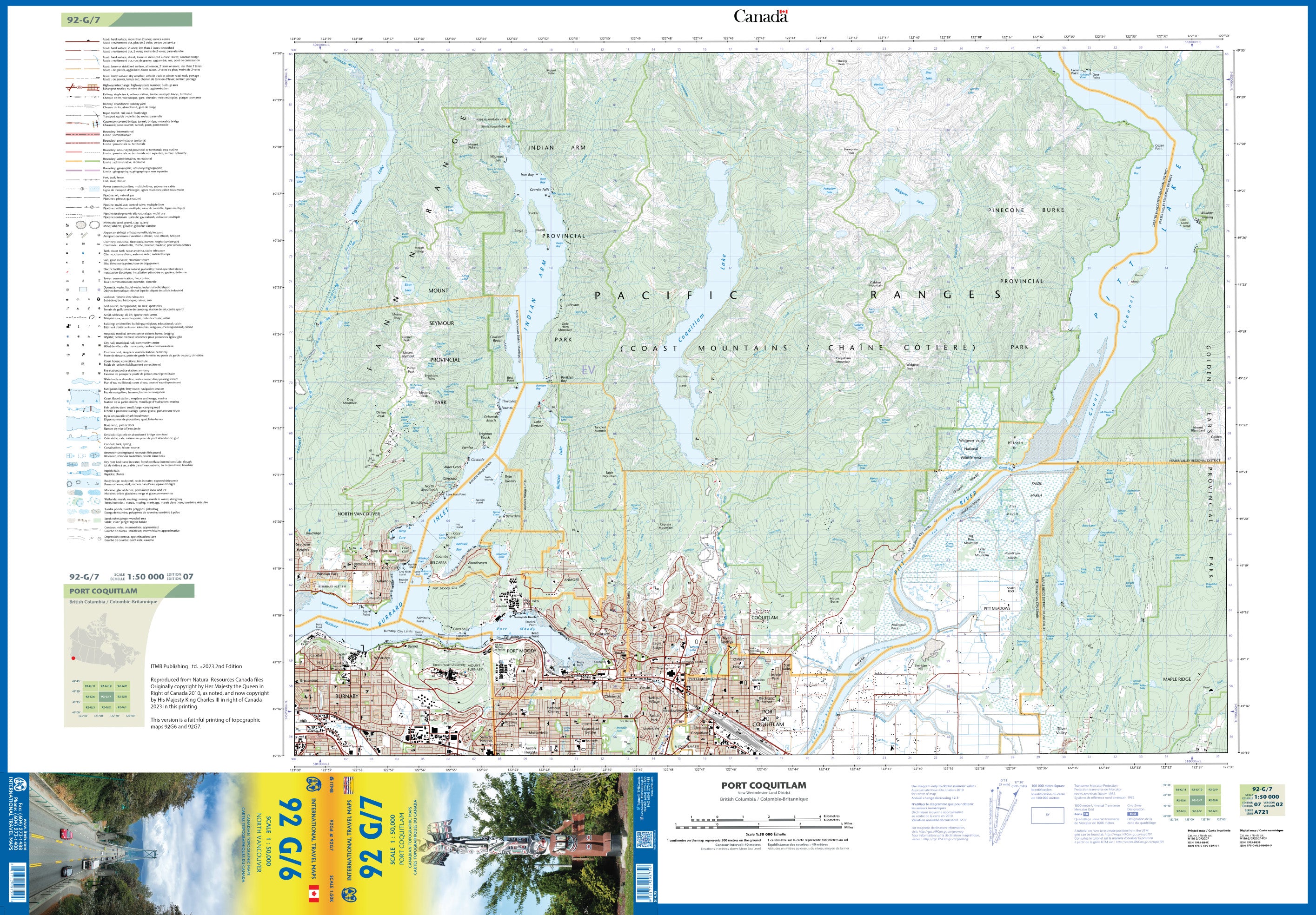 Vancouver Topographic Map 92G6 & 92G7