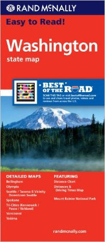 Washington State Rand McNally Map