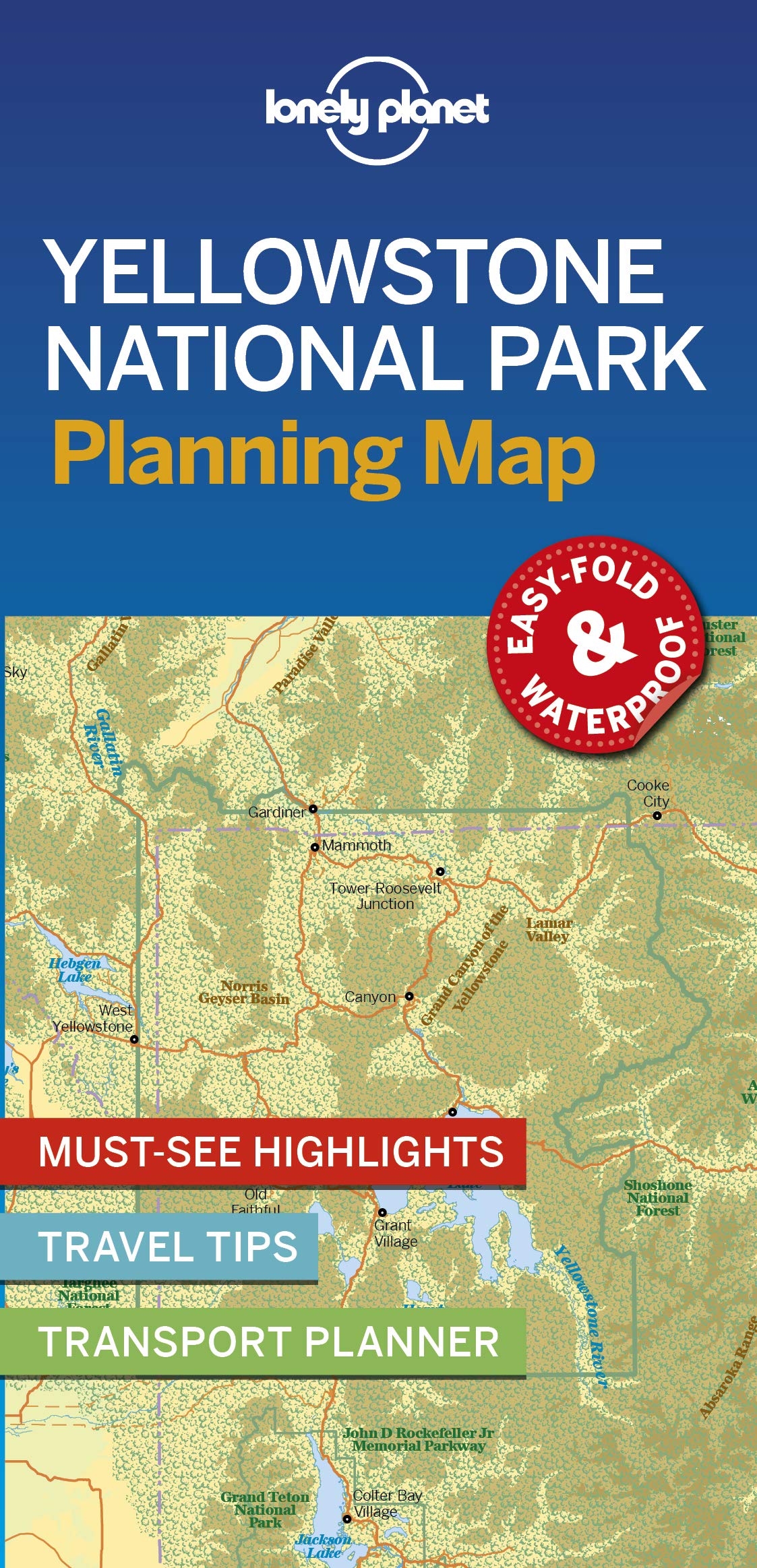 Yellowstone National Park Planning Map 1e